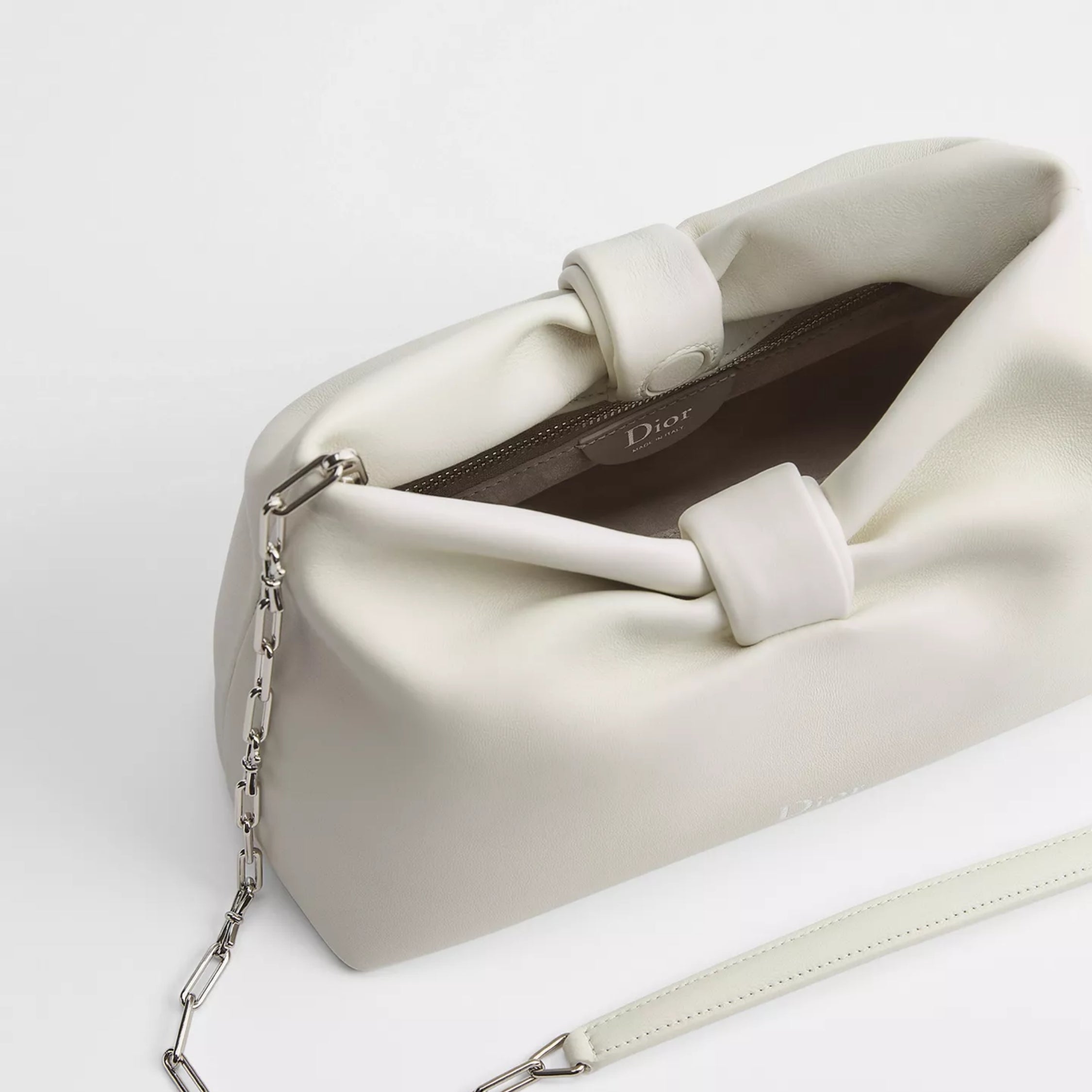 Small Dior Bow Bag Latte Lambskin