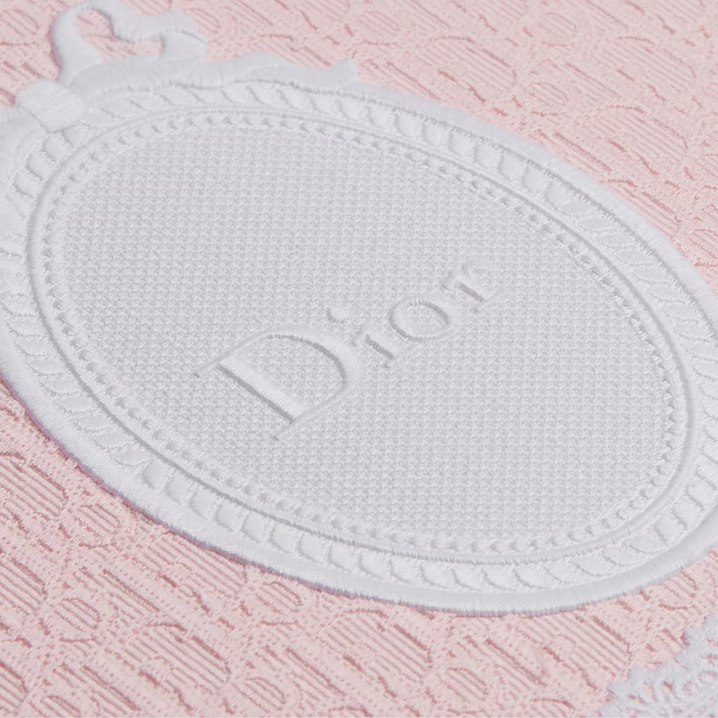 Medium Soupir Pink Dior Oblique Embroidery with White Lace and Dior Médaillon
