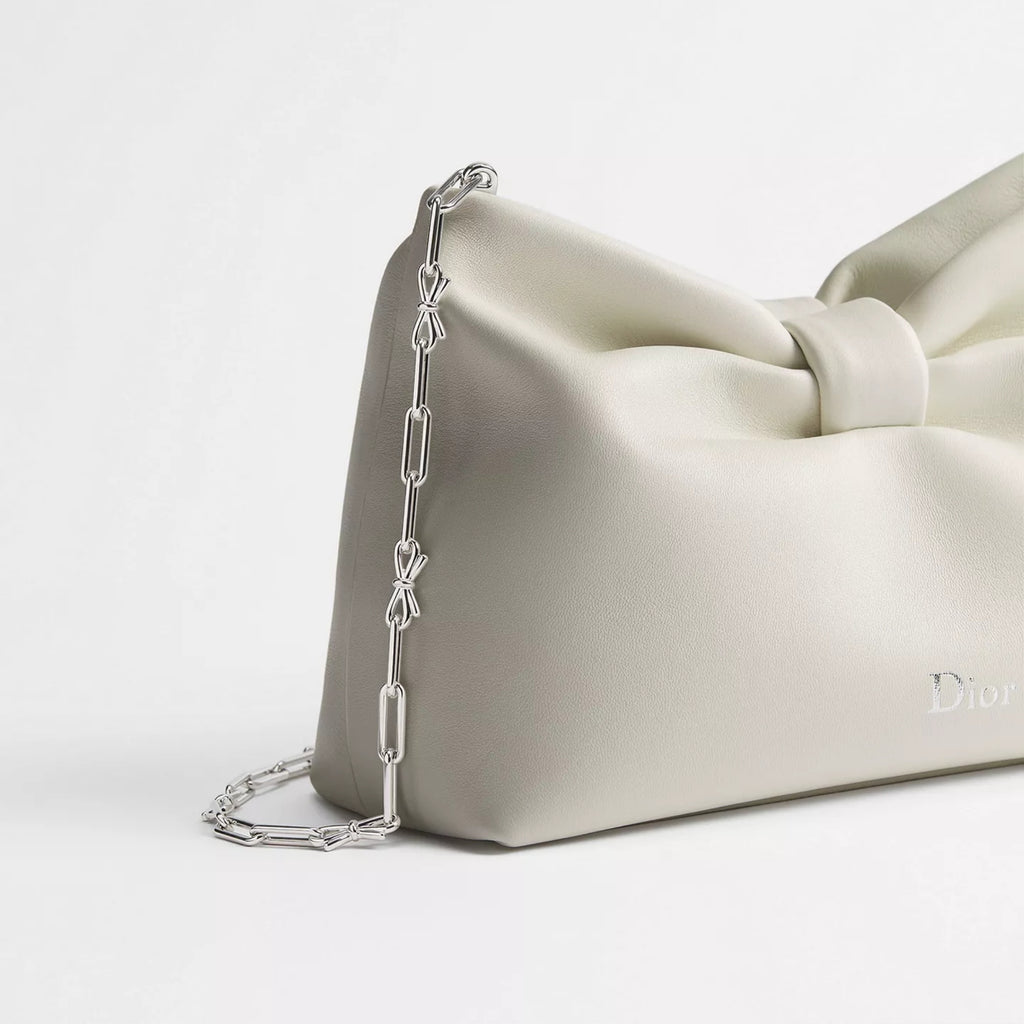 Small Dior Bow Bag Latte Lambskin