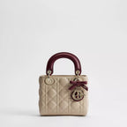 Dior Or Mini Lady Dior Bag with Chain