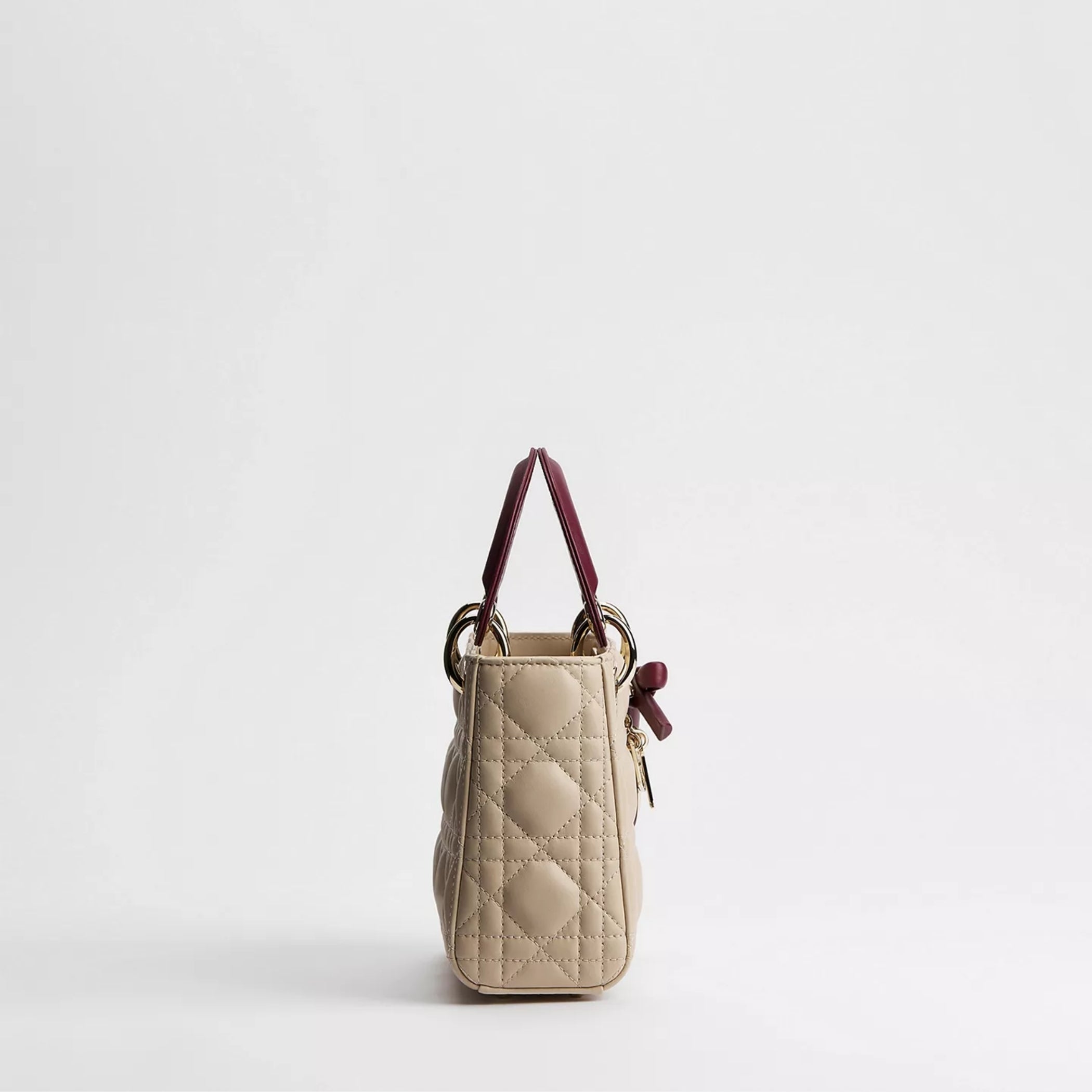 Dior Or Mini Lady Dior Bag with Chain