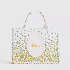 Medium Buttercup Dior Embroidery and White Dior Médaillon