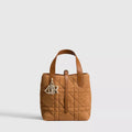 Golden Saddle Macrocannage Suede Goatskin