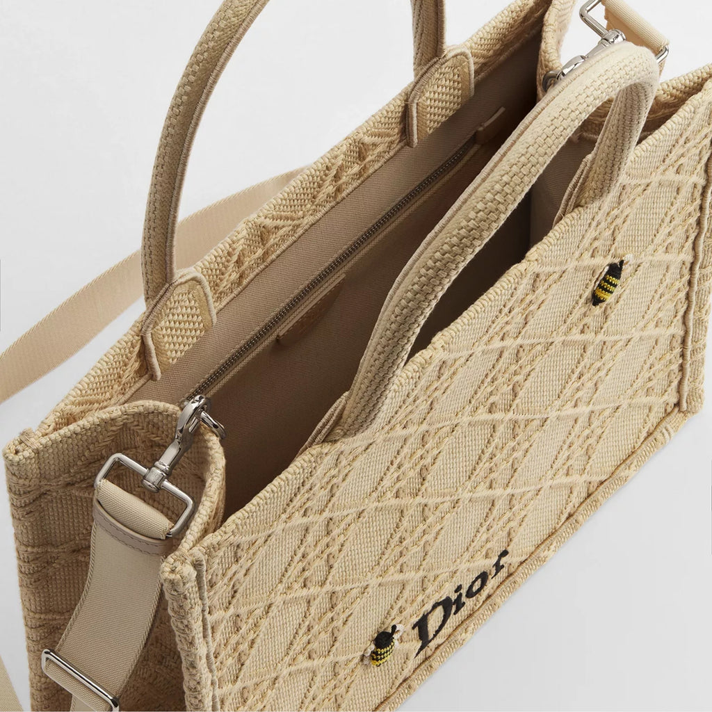 Medium Natural Cannage Raffia-Effect Embroidery