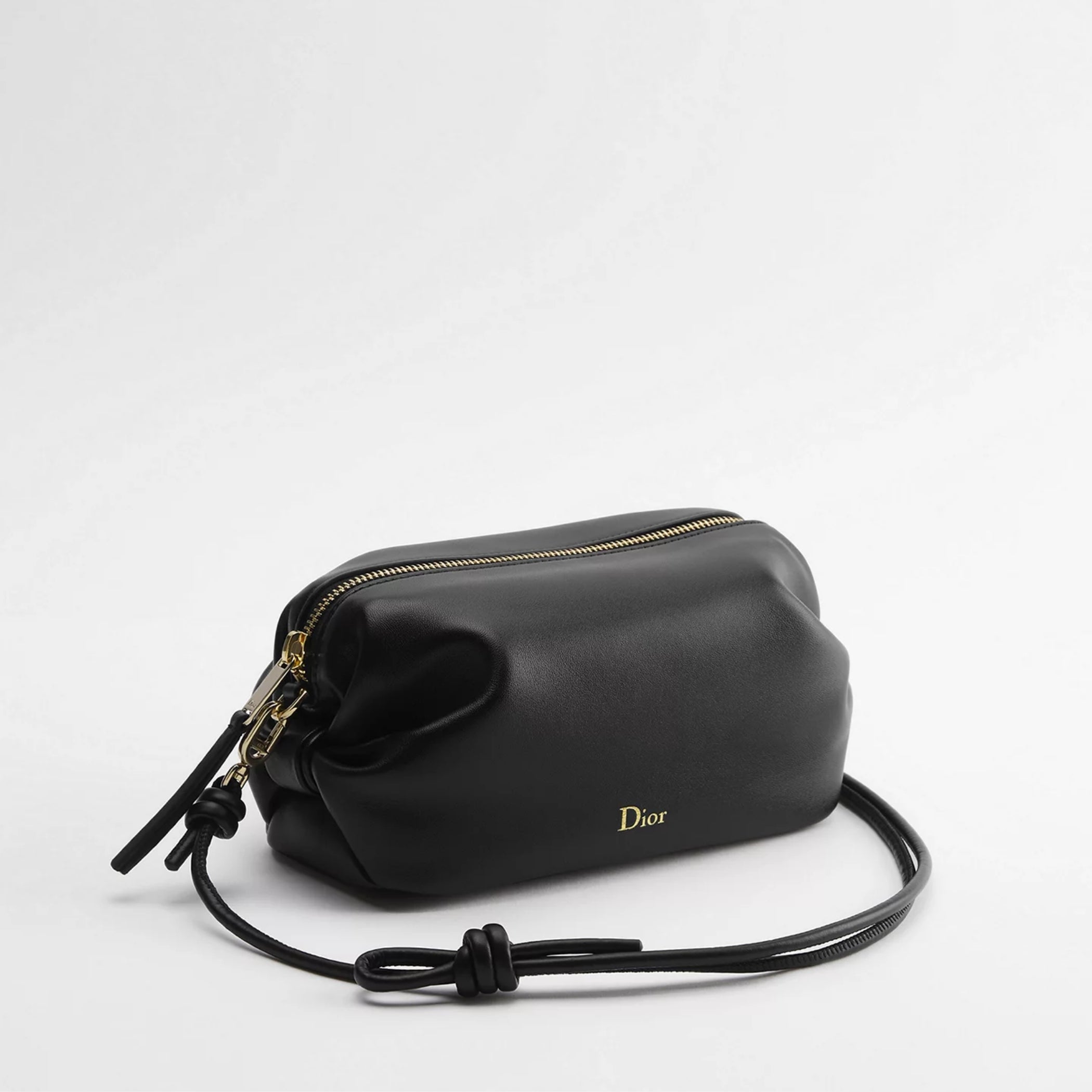 Dior Bow Pouch Black Supple Lambskin