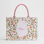 Medium White Multicolor Daisy Garden Embroidery with Dior Médaillon