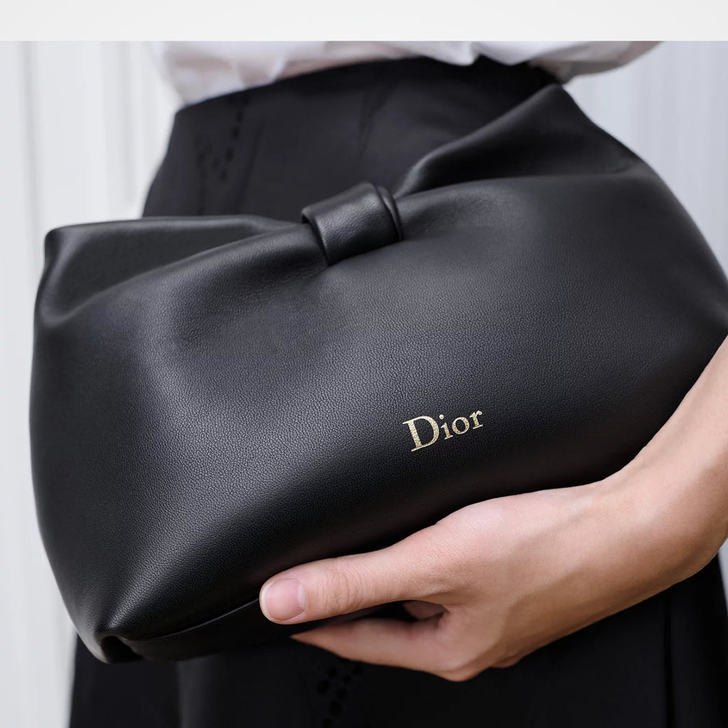 Small Dior Bow Bag Black Lambskin