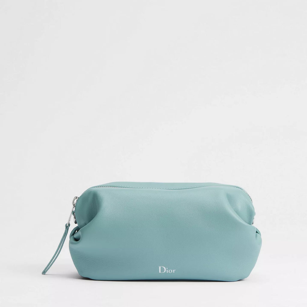 Dior Bow Pouch Bleu Tourmaline Supple Lambskin