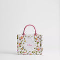 Mini White Multicolor Daisy Garden Embroidery with Dior Médaillon
