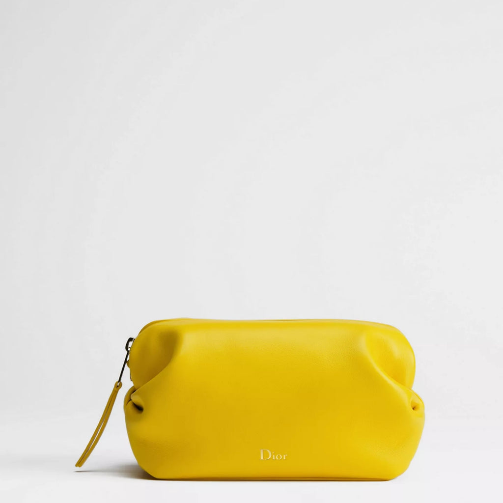 Dior Bow Pouch Buttercup Supple Lambskin