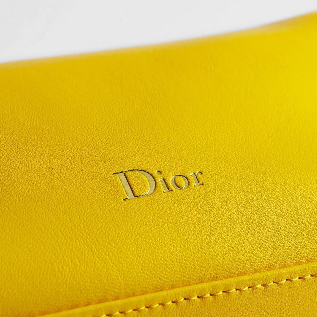 Dior Bow Pouch Buttercup Supple Lambskin