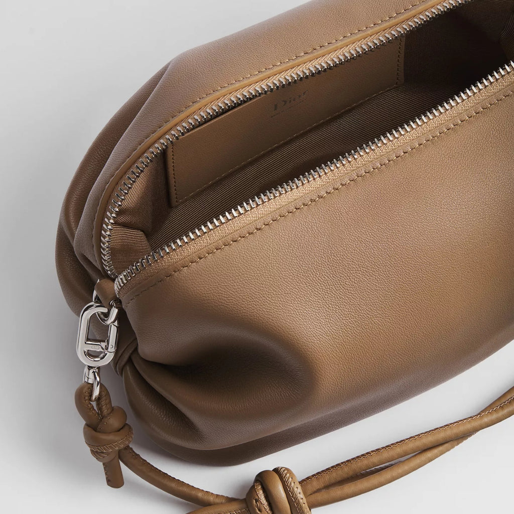 Dior Bow Pouch Camel Supple Lambskin