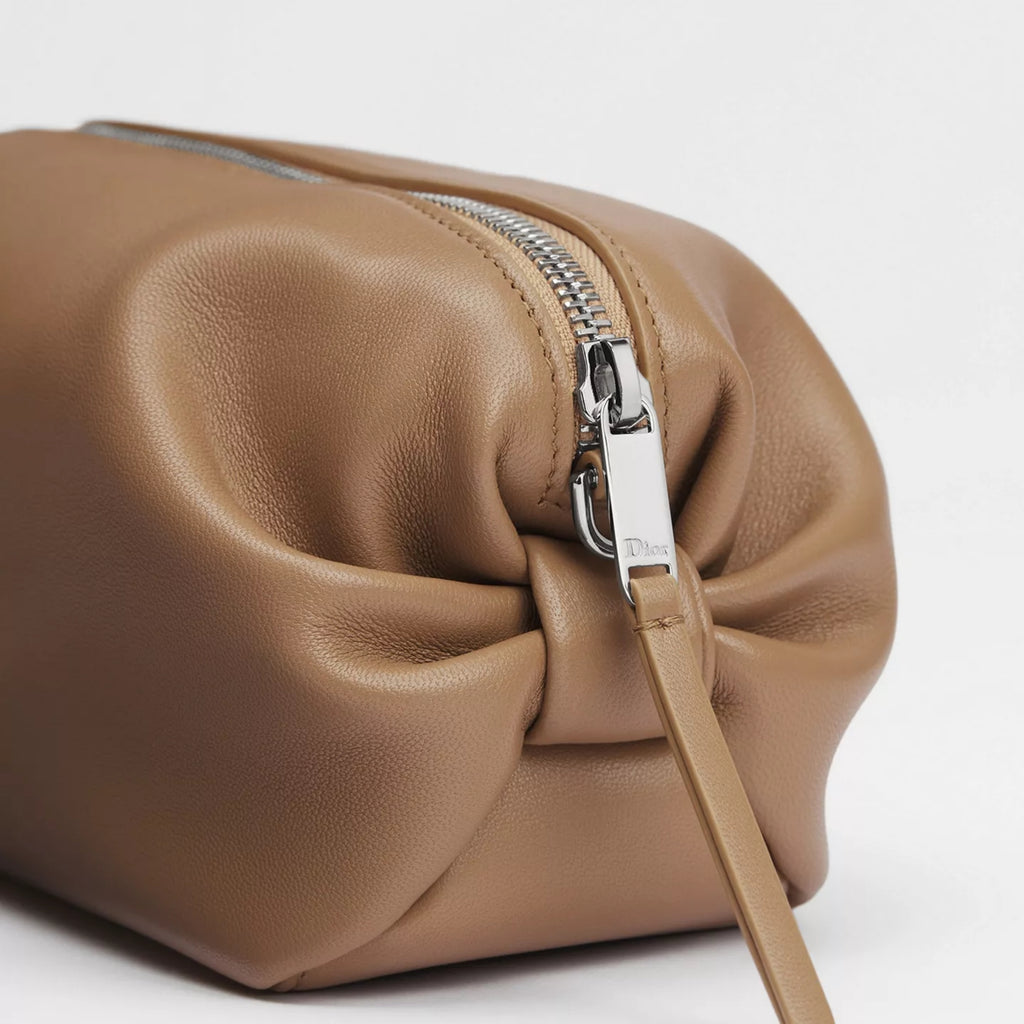 Dior Bow Pouch Camel Supple Lambskin
