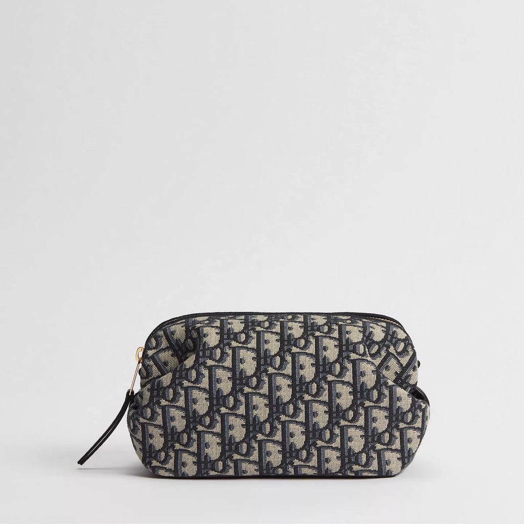 Dior Bow Pouch Blue Dior Oblique Jacquard