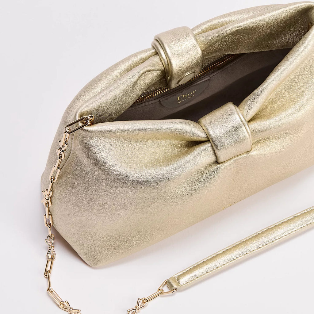 Dior Or Small Dior Bow Bag Mekong Laminated Lambskin