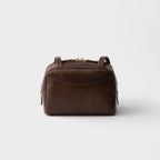 Prada Carry antiqued leather top-handle mini-bag