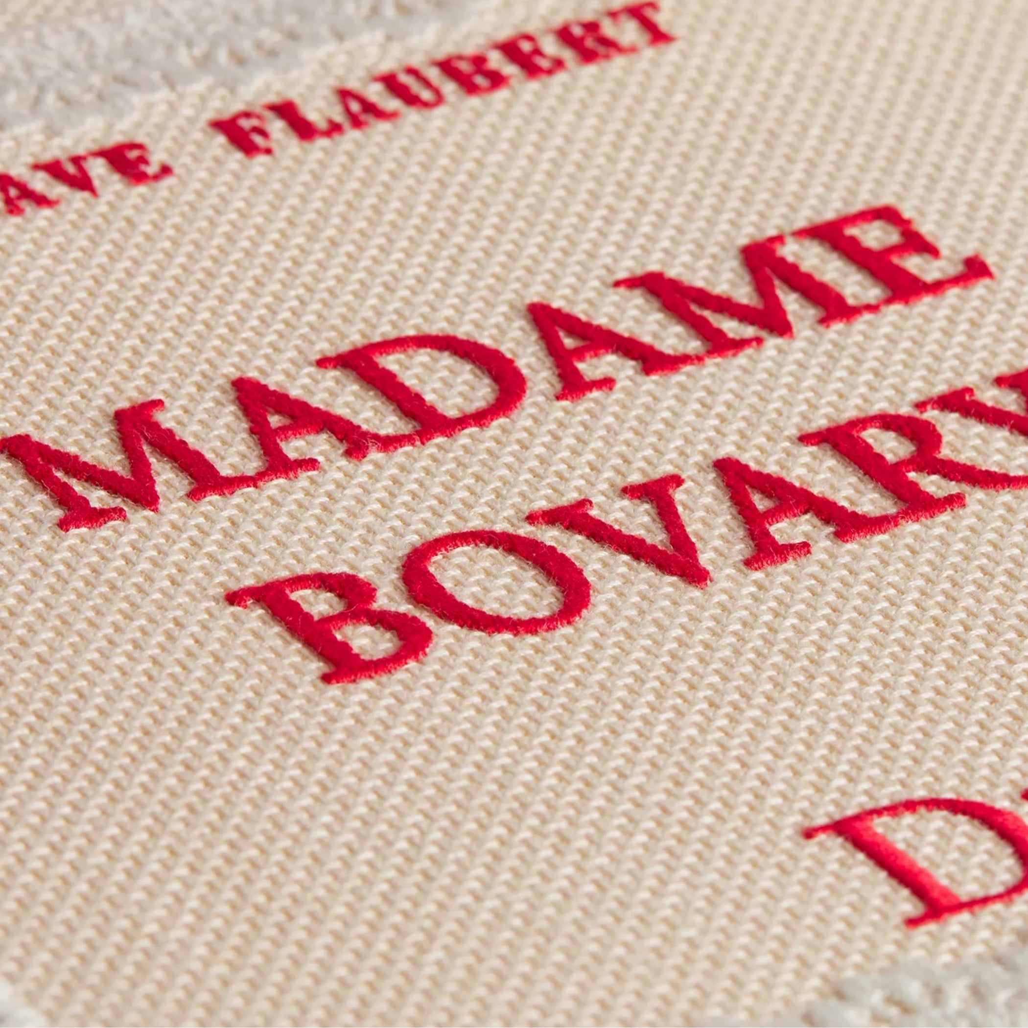 Small Beige and Red Book Cover Embroidery
