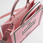 Medium Pink and Green Book Cover Embroidery