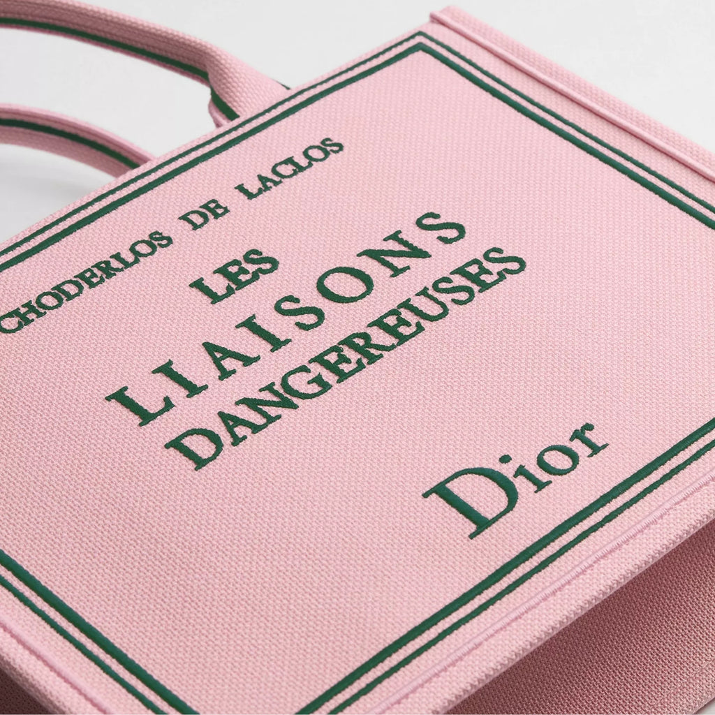 Medium Pink and Green Book Cover Embroidery
