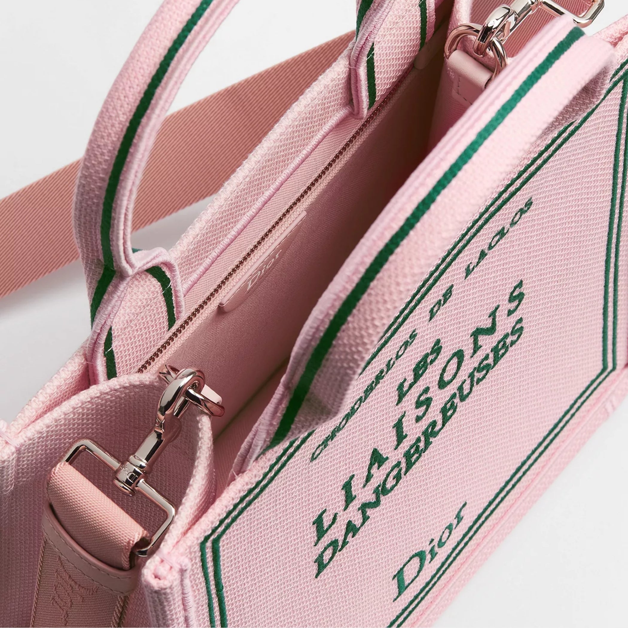 Small Pink and Green Book Cover Embroidery