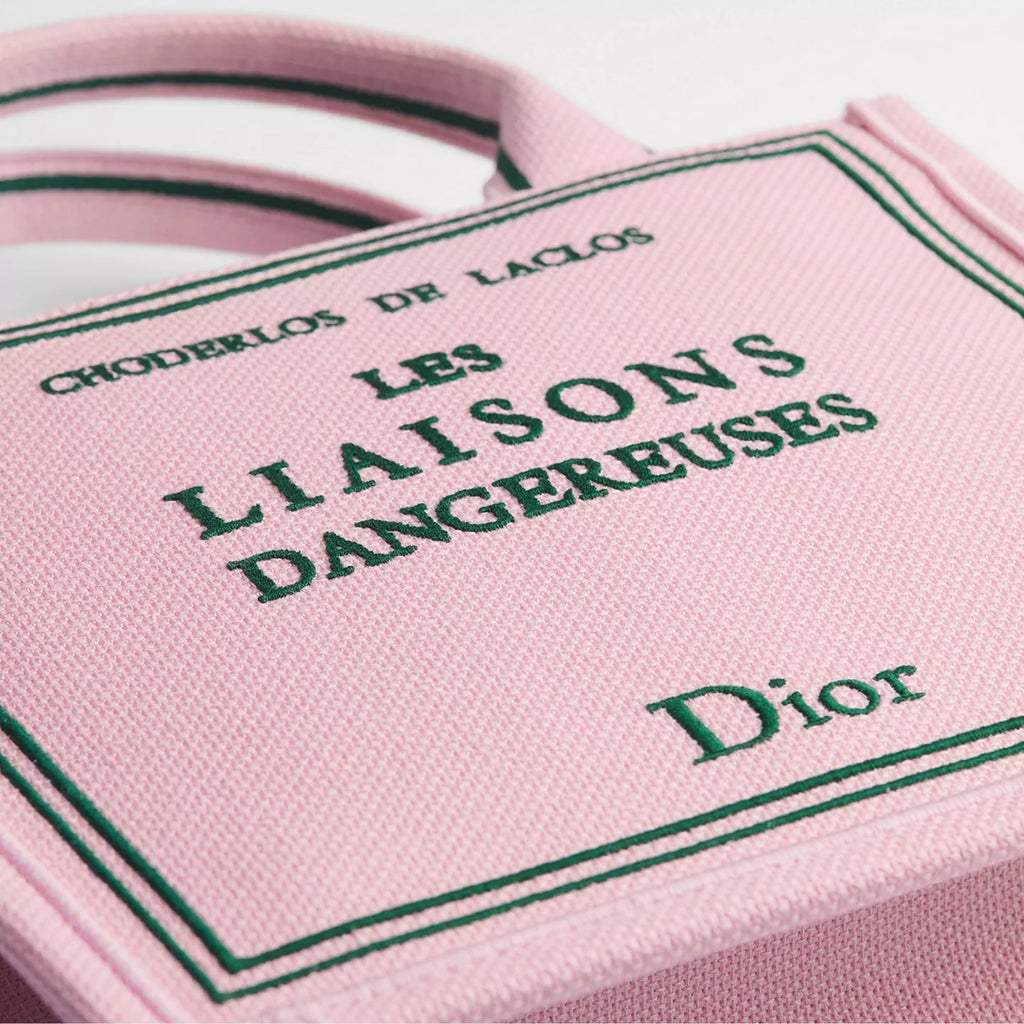 Small Pink and Green Book Cover Embroidery