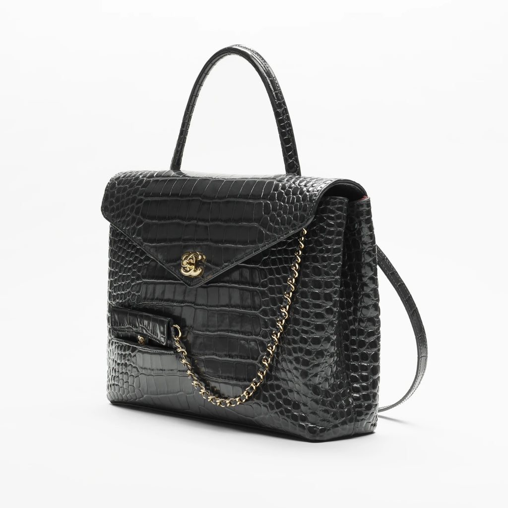 Maxi Flap Bag With Top Handle