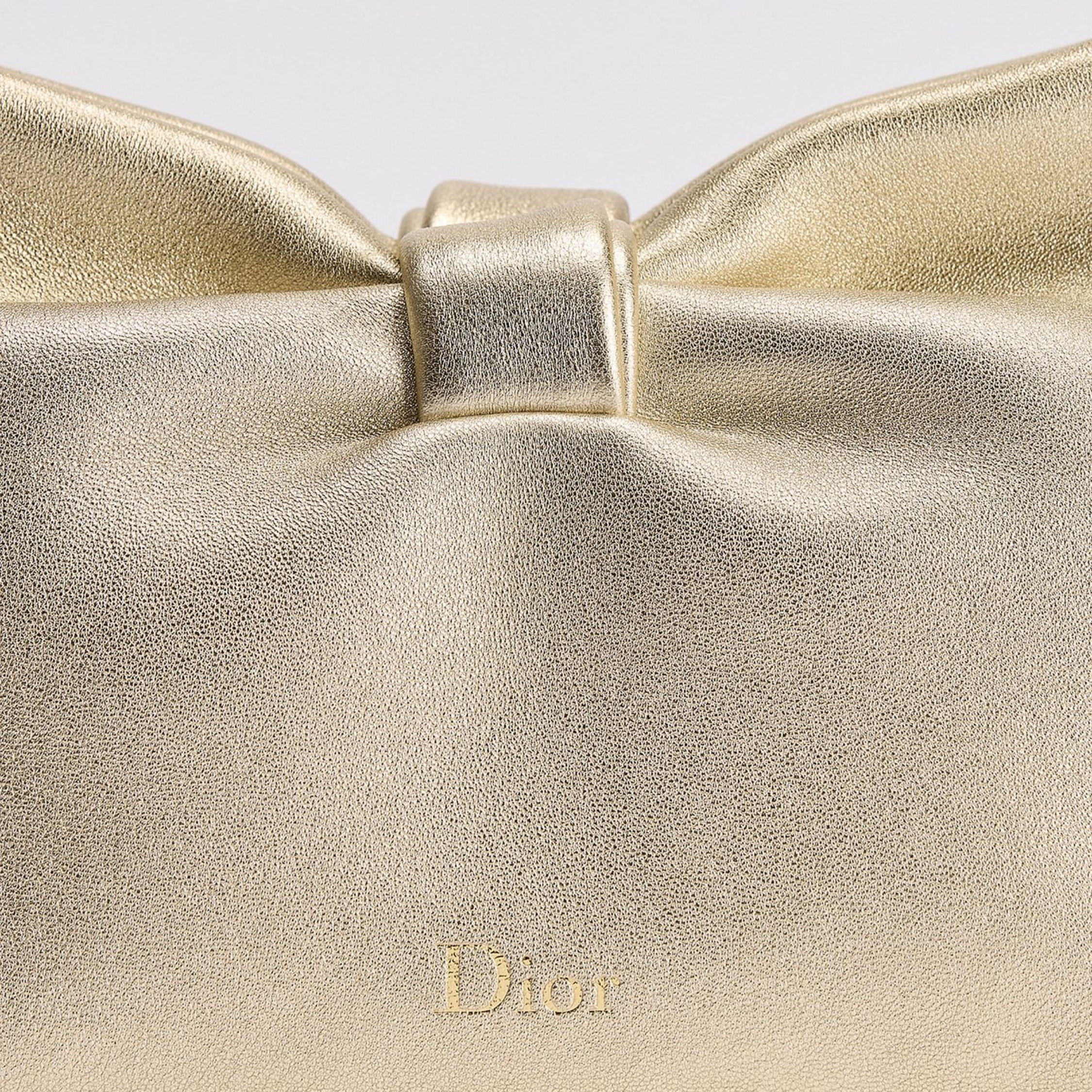 Dior Or Small Dior Bow Bag Mekong Laminated Lambskin