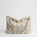 Medium Dior Crunchy Bag Latte Puffy Macrocannage Calfskin