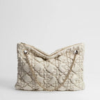 Medium Dior Crunchy Bag Latte Puffy Macrocannage Calfskin