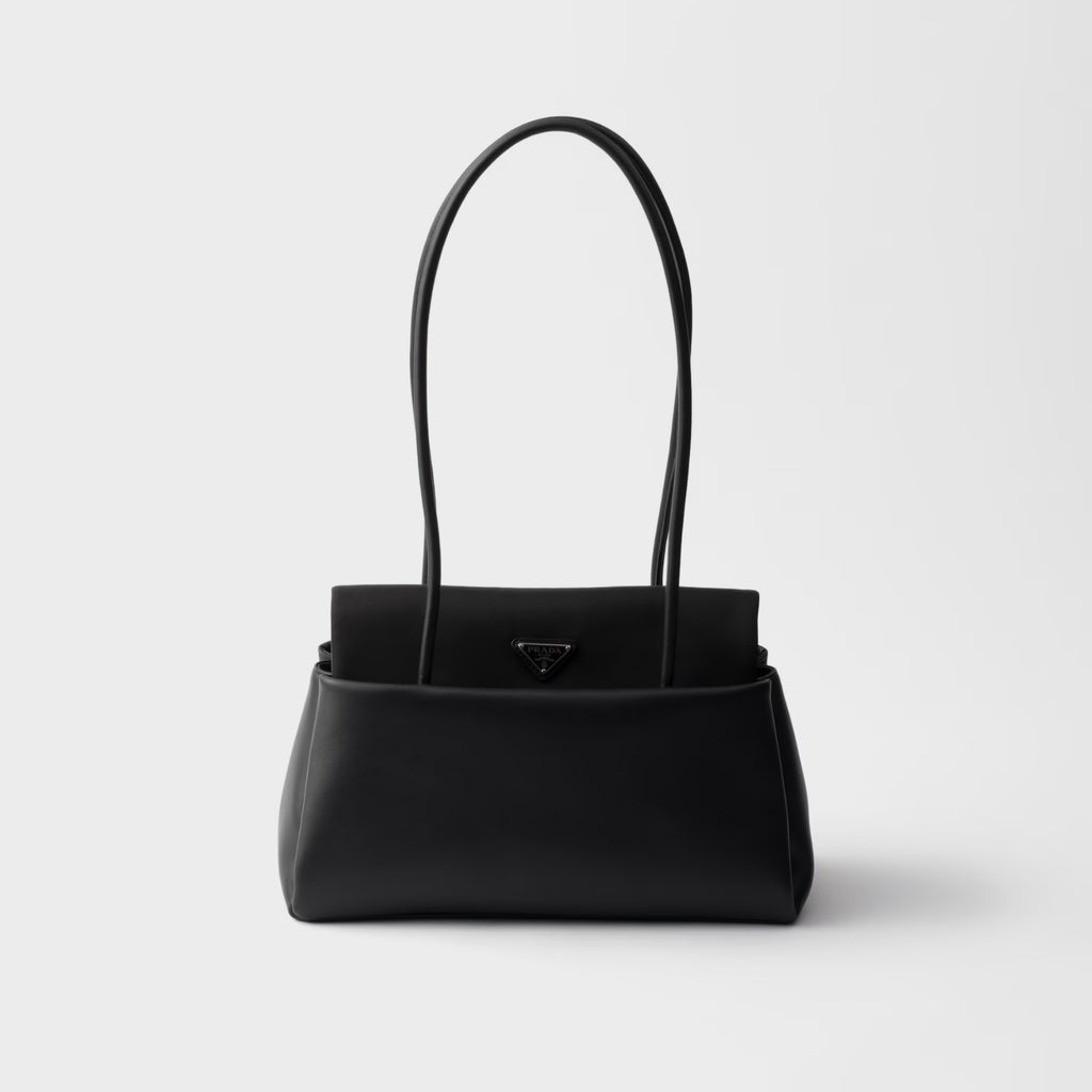 Prada Passage medium leather bag with Re-Nylon flap