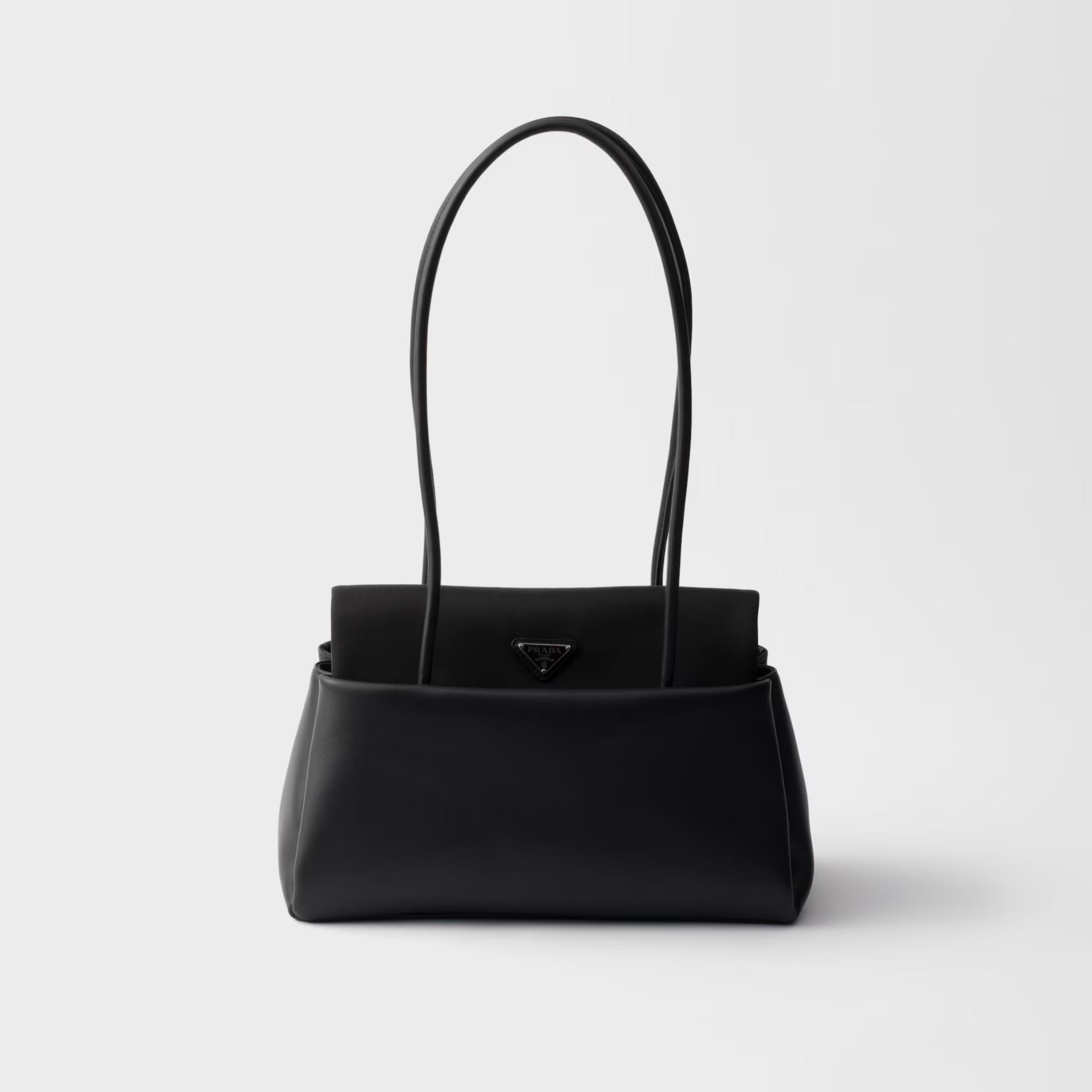Prada Passage medium leather bag with Re-Nylon flap