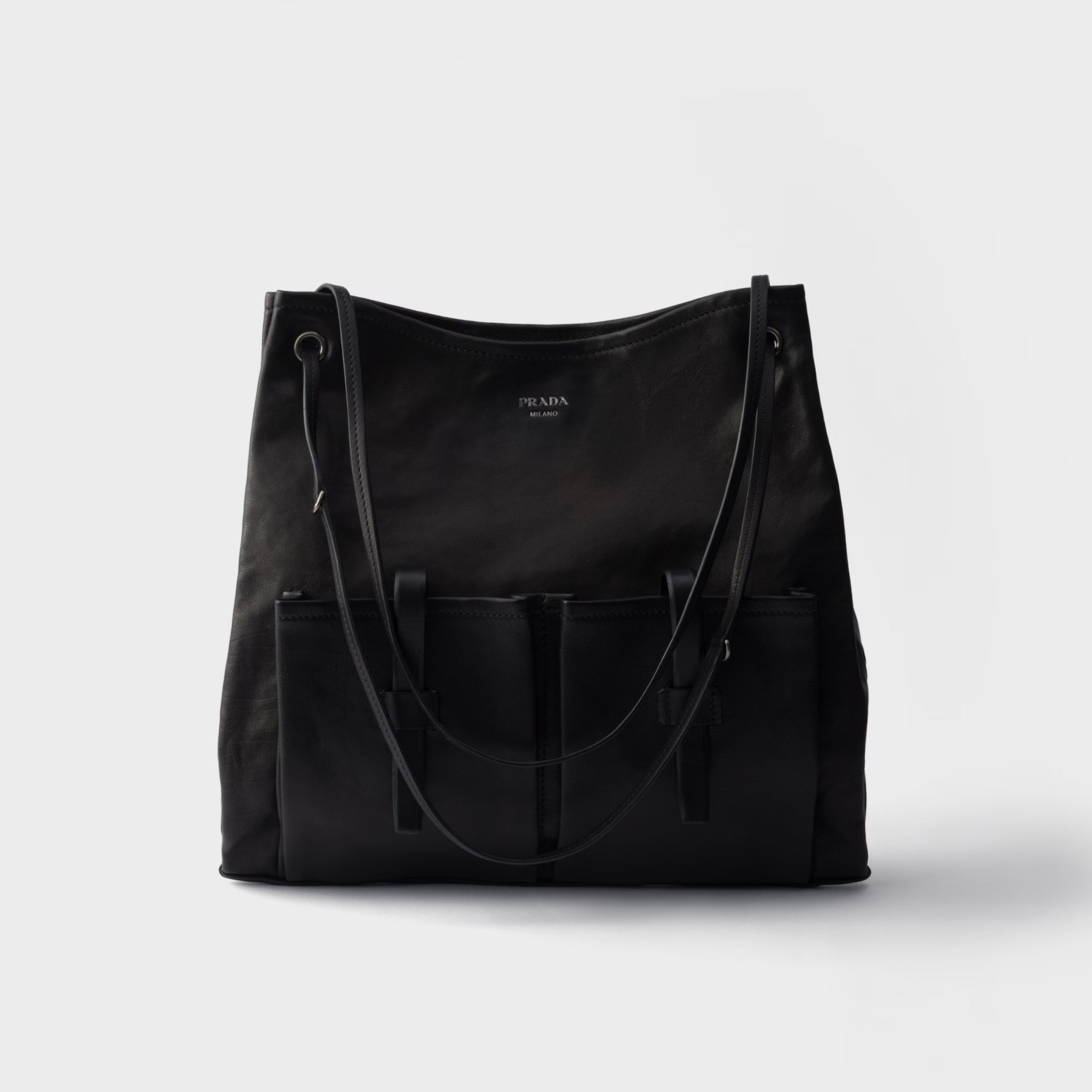 Prada Route large leather bag