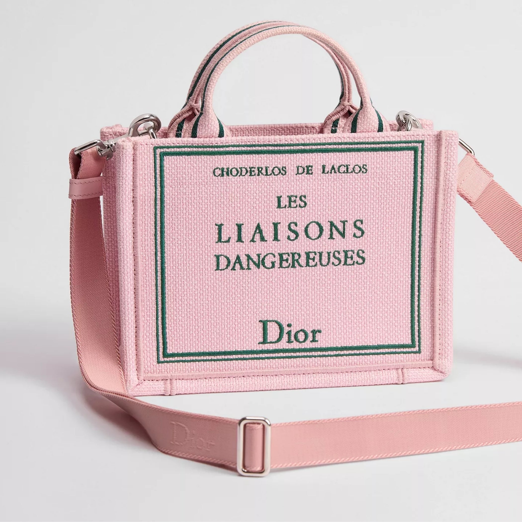 Mini Pink and Green Book Cover Embroidery