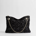Medium Dior Crunchy Bag Black Puffy Macrocannage Calfskin