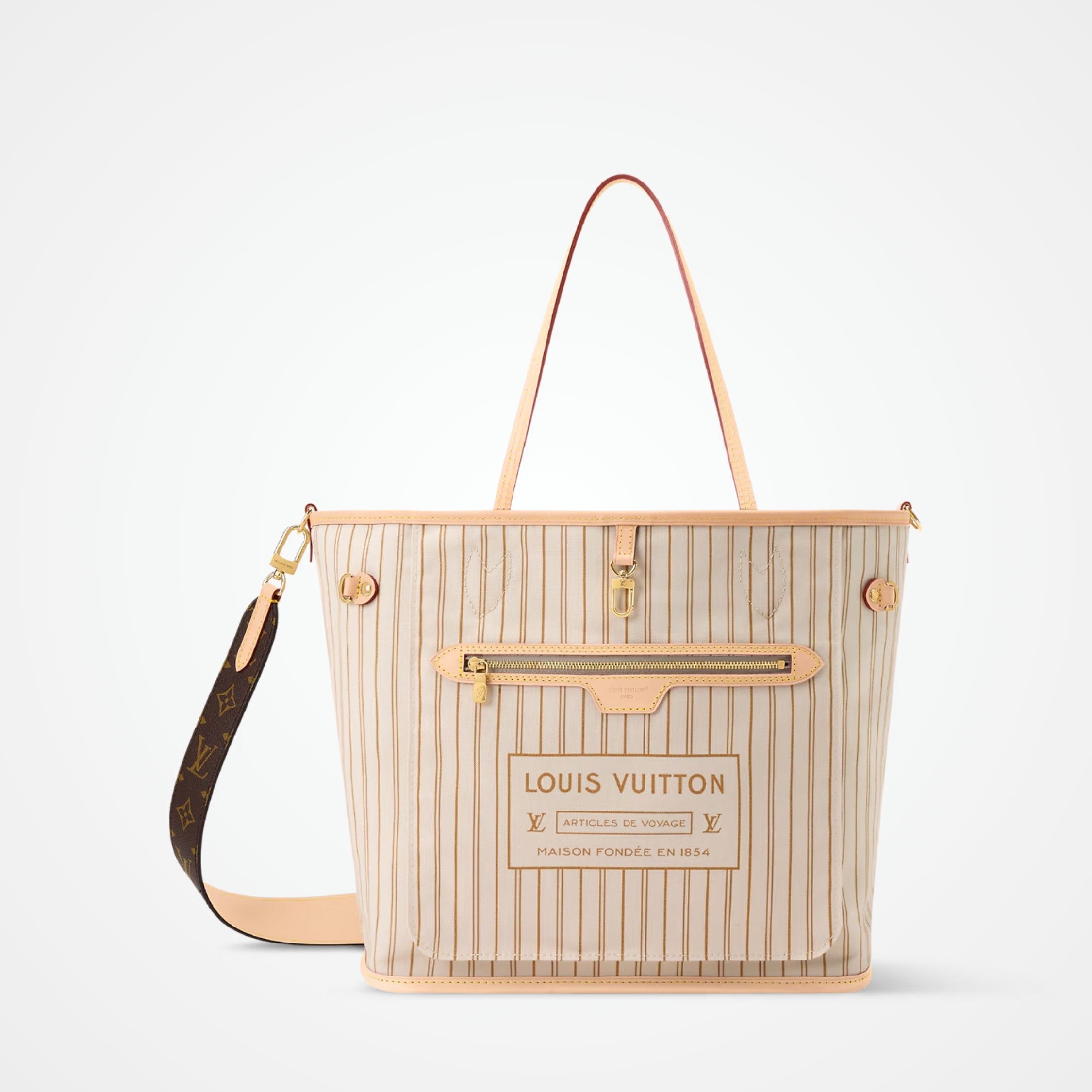 Neverfull Bandoulière Inside Out MM Sand