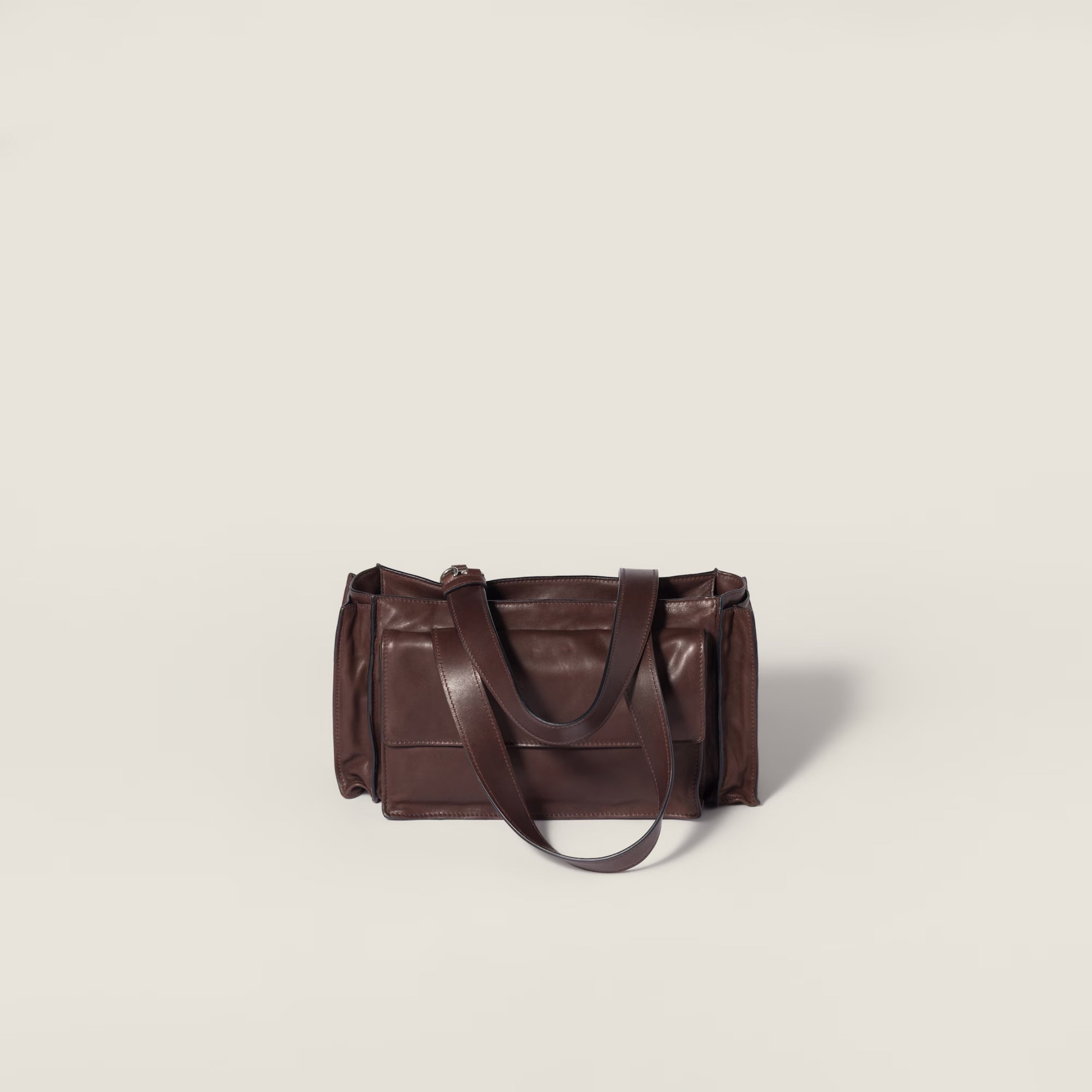 Utilitaire nappa leather shopping bag