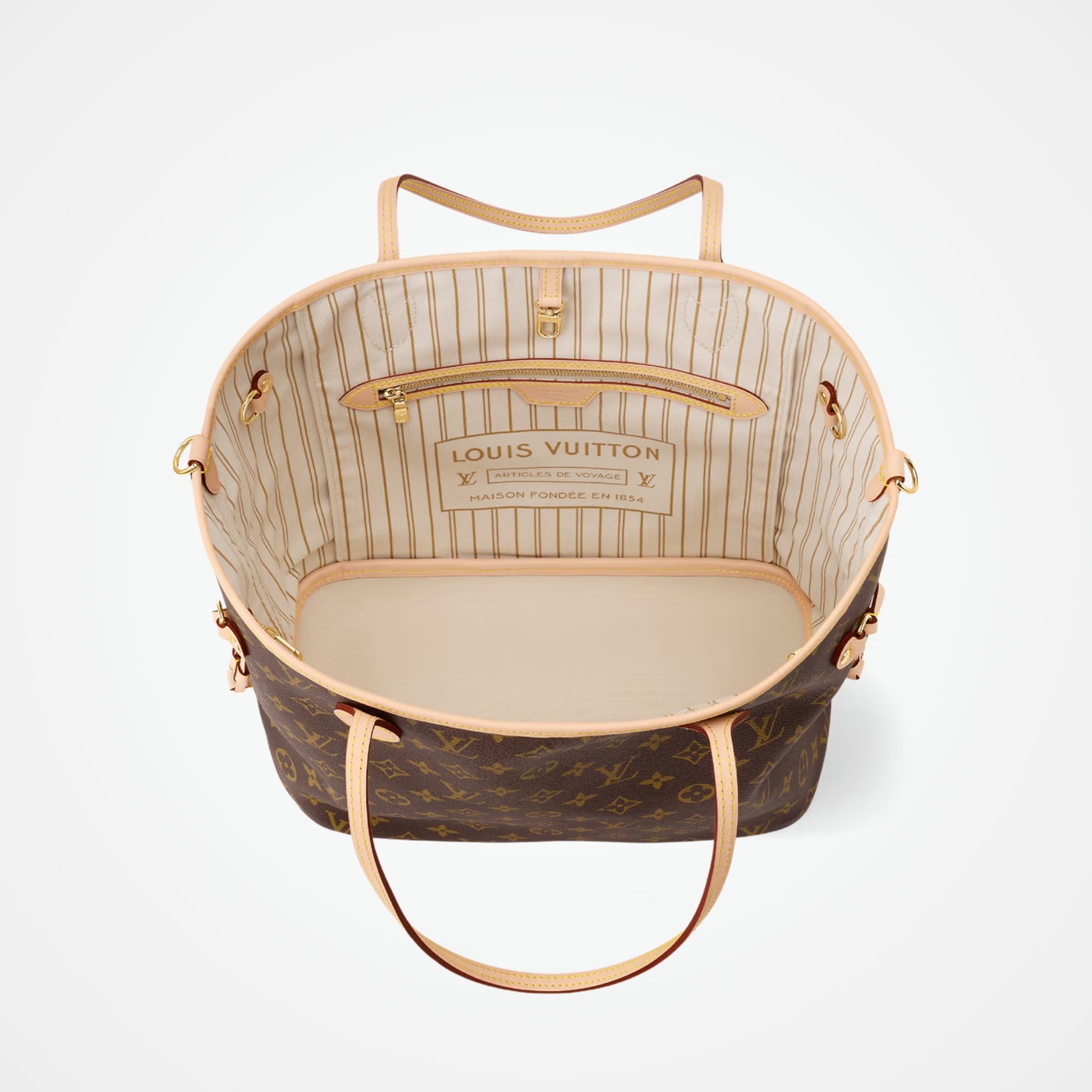 Neverfull Bandoulière Inside Out MM Sand