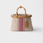 Prada Buckle small canvas and leather bag