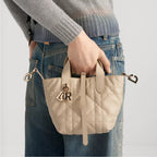 Powder Beige Macrocannage Calfskin