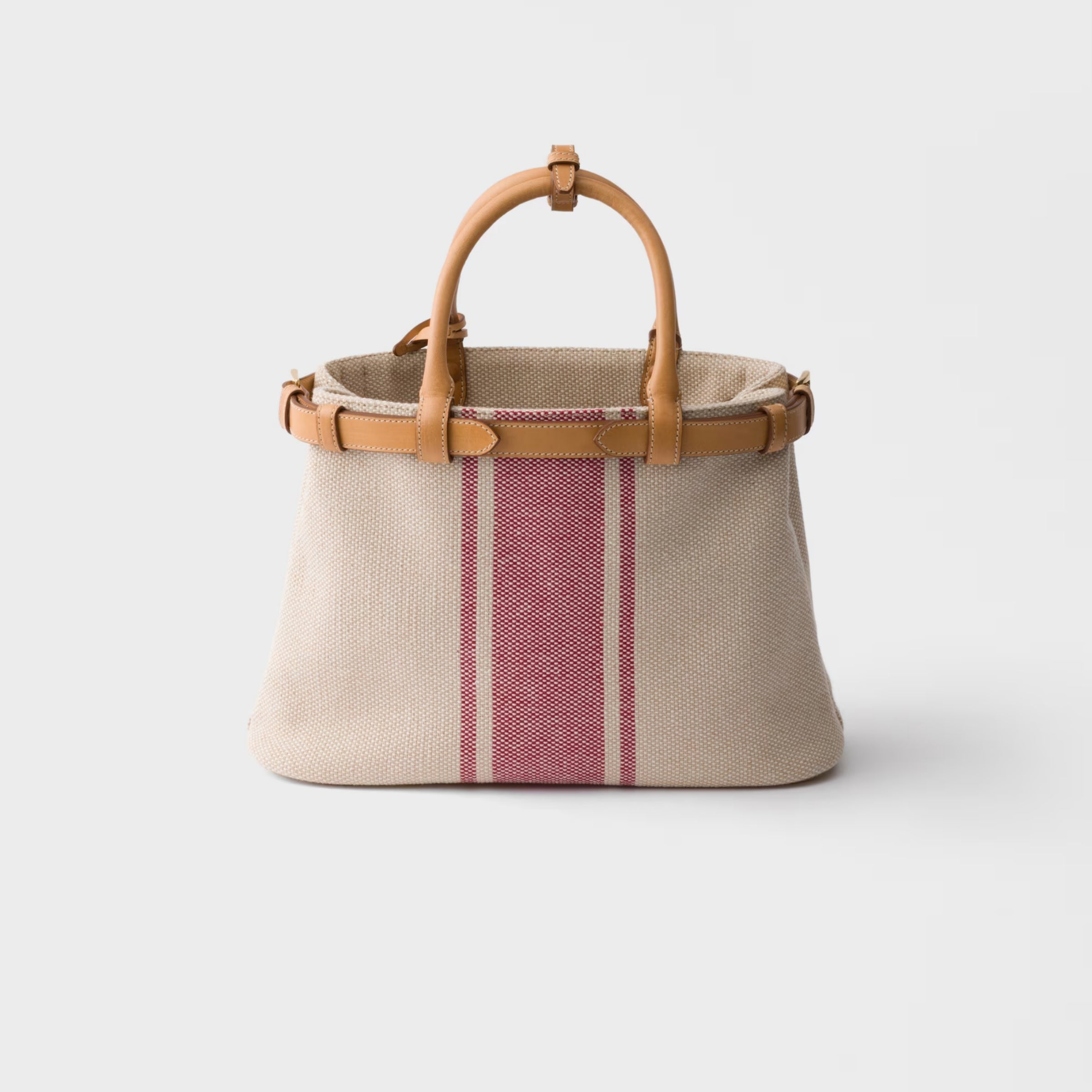 Prada Buckle small canvas and leather bag