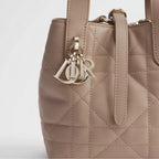 Powder Beige Macrocannage Calfskin