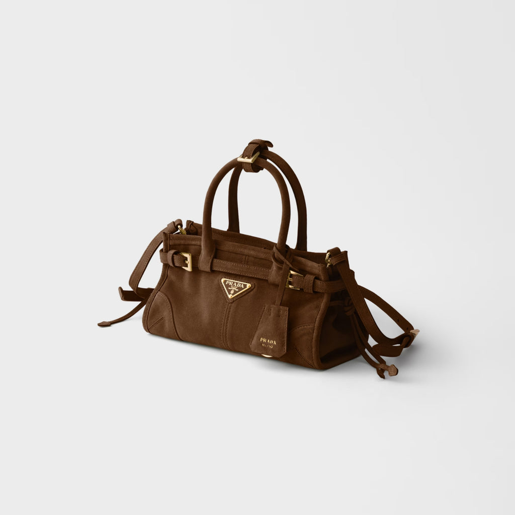 Prada Bonnie suede mini handbag