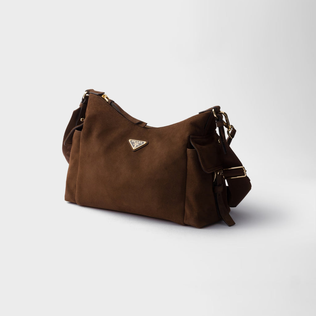 Prada Explore large suede bag