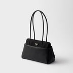 Prada Passage medium leather bag with Re-Nylon flap