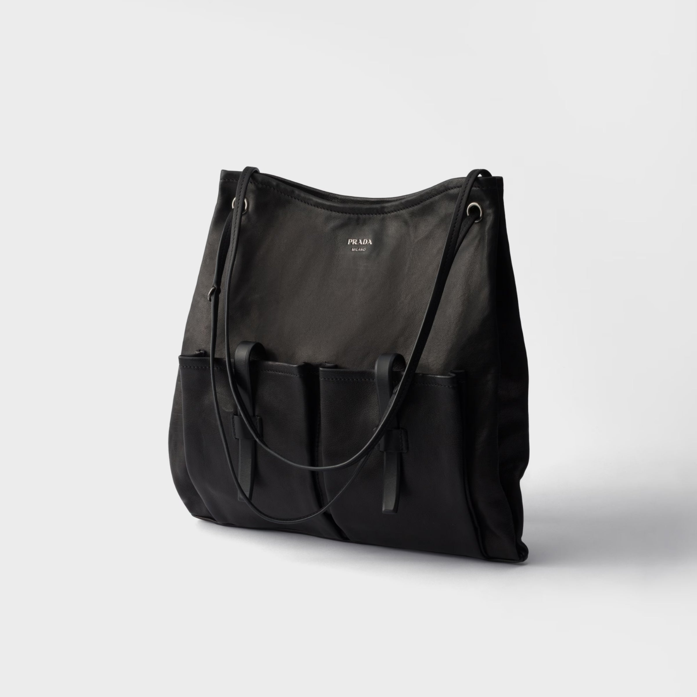 Prada Route large leather bag