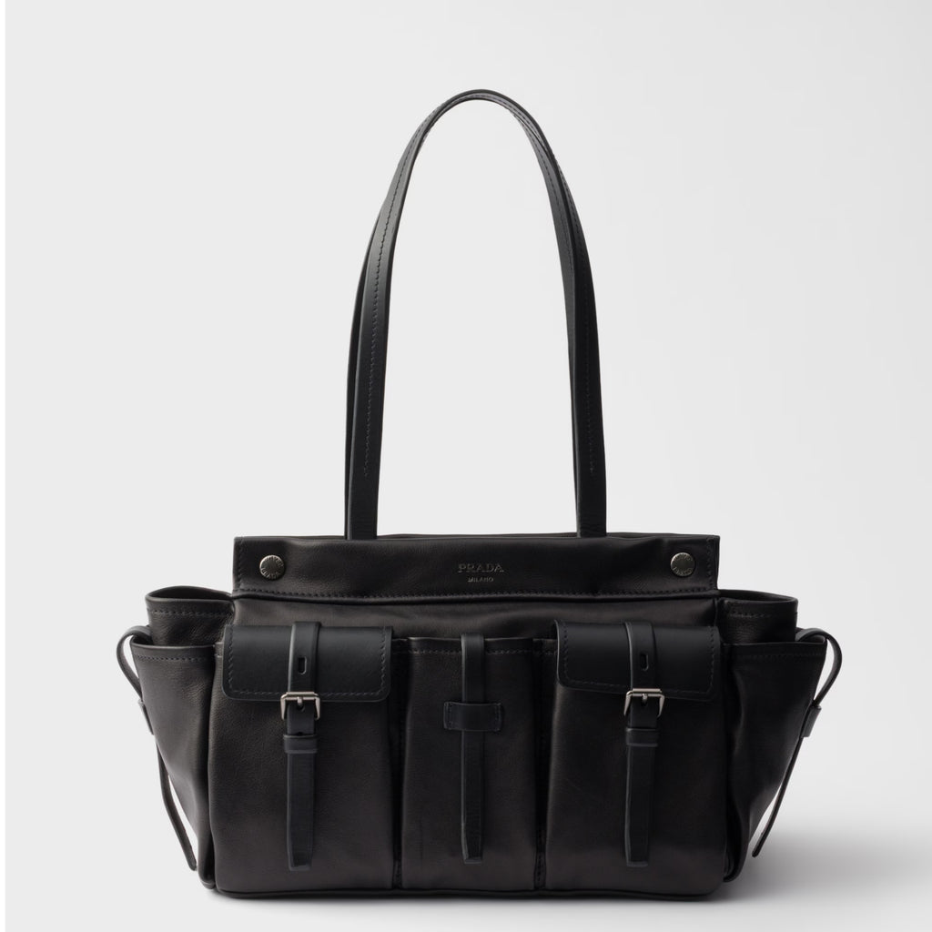 Prada Route large leather tote bag
