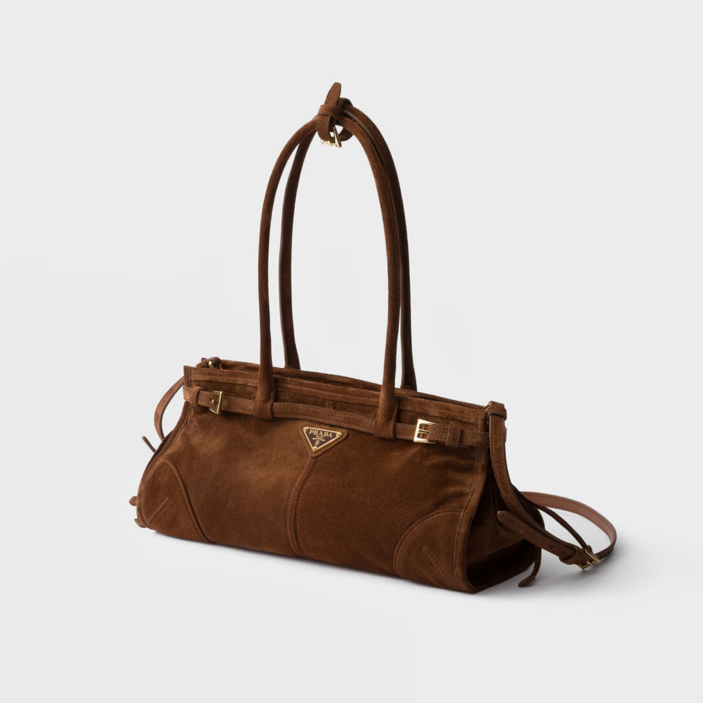 Prada Bonnie medium suede handbag