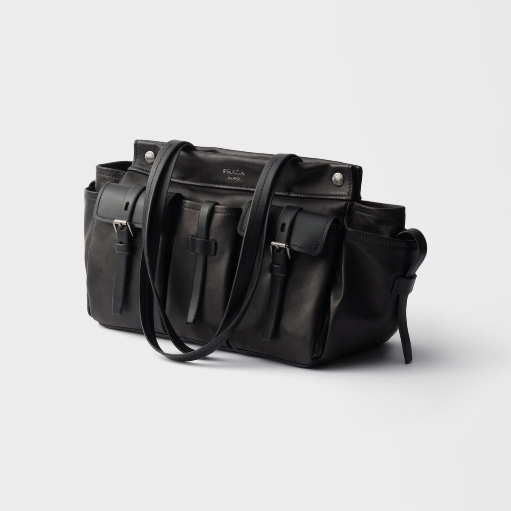 Prada Route large leather tote bag