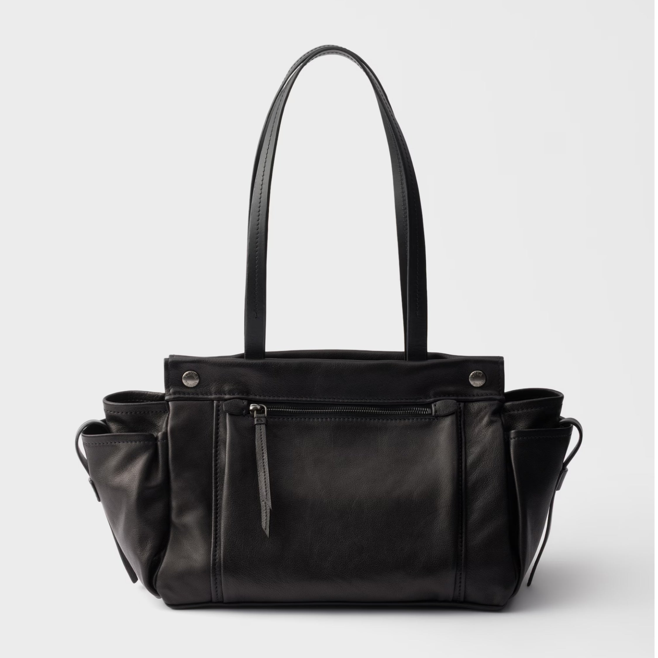 Prada Route large leather tote bag
