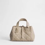 Small Dior Toujours Bag Powder Beige Macrocannage Calfskin